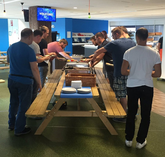 Picture of hamburger eating